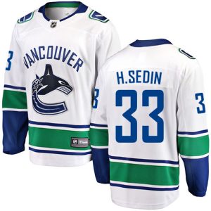 Herren Vancouver Canucks Eishockey Trikot Henrik Sedin #33 Breakaway Weiß Fanatics Branded Auswärts